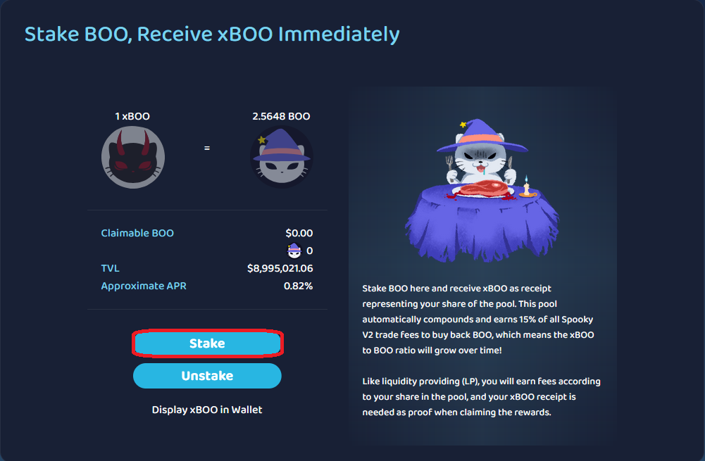 Stake YOW amount selection